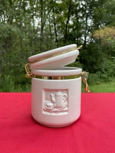 VTG Pfaltzgraff Ceramic Canister Hinged Swing - Picture 1 of 9