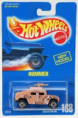Hot Wheels Hummer New Model Series - 0773 Never Removed from Pack 1991 Tan CT - Image 1 of 4