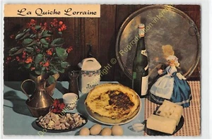 Cartolina Dentellata Ricetta Cucina Quiche Lorraine Emilie Bernard N23 - Picture 1 of 2