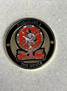 Miami Dade Fire Rescue Firehouse 2 Challenge Coin “The Joker” Liberty City - Picture 1 of 3
