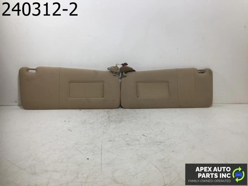 OEM 2005 BMW X5 FRONT LEFT & RIGHT SUN VISOR SHADE COVER TAN SET - Изображение 1 из 4
