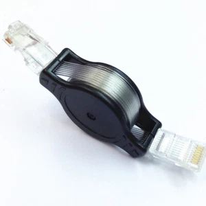 RJ45 Male to Male Retractable Extension Cable Cord Adapter Network Lan Ethernet - Picture 1 of 2