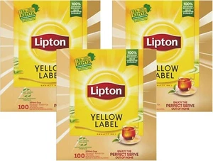 Lipton Yellow Label - 3 Cases of 100 Tea Bags (300 Total) - Picture 1 of 5