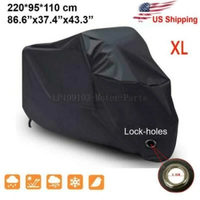 XL TODO Negro Cubierta Moto para Suzuki GSX-R GSXR 600 750 W X Foto 1 de 4