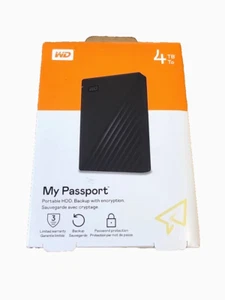 WD My Passport 4TB,External (WDBPKJ0040BBK-WESN) Hard Drive - Photo 1/1