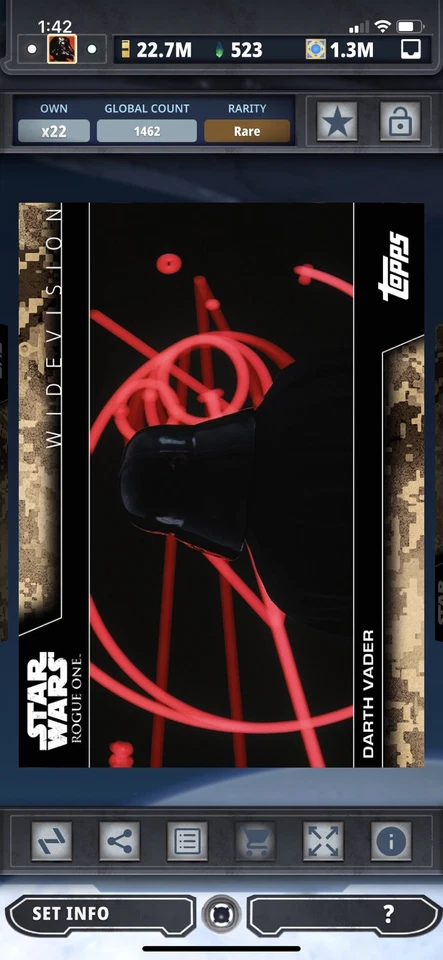 Topps Star Wars Digital Card Trader Darth Vader Rogue One Widevision Award - Image 1 of 1