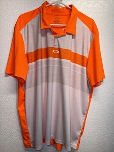 Oakley Big & Tall kurzärmeliges Poloshirt für Herren Gr. 2X orange & weiß XXL ANSEHEN - Bild 1 von 5