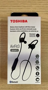 Toshiba AirFit3 Sport kabellose schweißresistente Ohrhörer - schwarz - brandneu - Bild 1 von 2