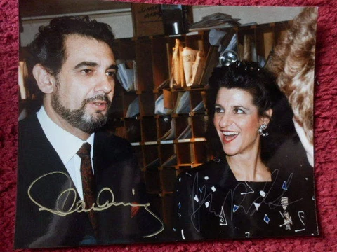 PLACIDO DOMINGO / AGNES BALTSA OPERA SINGERS AUTOGRAPHS Cover
