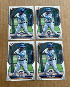 2023 Bowman Draft # BD-108 JESUS BAEZ 4 Card Lot New York Mets Baseball Card - Picture 1 of 2