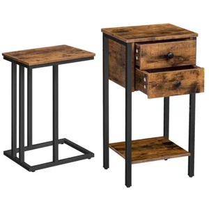 HOOBRO Narrow Side Table Slim Bedside Table Sofa End Table Nightstand two models - Picture 1 of 67