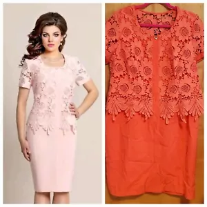 ORANGE GEPUR PLUS SIZE FASHION WOMEN DRESS - Picture 1 of 6