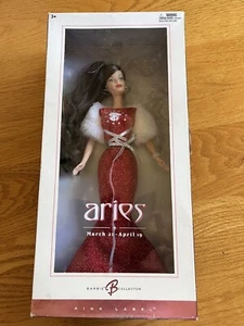 Aries Zodiac Barbie Doll Barbie Collector Pink Label 2004 Original Box Mattel H1 - Picture 1 of 6