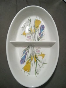 Portmeirion 11.5" X 7.25" X1.75" Ceramic Oval Divided Roasting Baking Dish - Picture 1 of 9