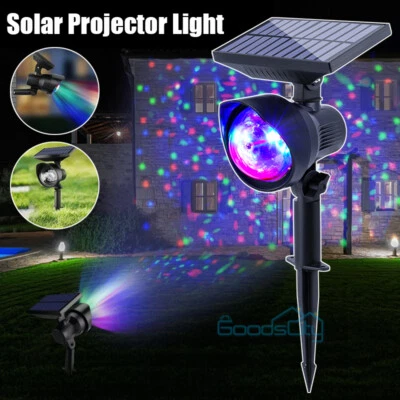 Christmas Outdoor Solar RGB LED Laser Projector Light Garden Landscape Lamp Deco
