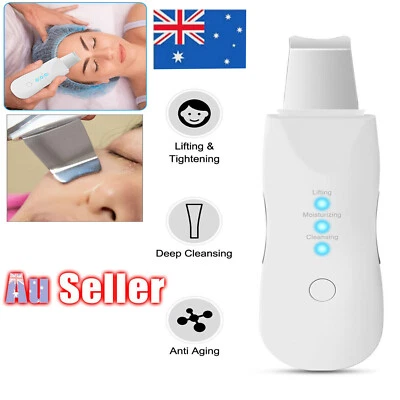 Rechargeable Ultrasonic Facial Blackhead Skin Face Spatula Skin Remover Scrubber - image 1 of 4