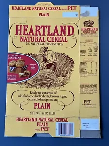 Vintage 1980s Pet Heartland Natural Cereal box - Jumbo Muffins Recipe - Picture 1 of 4