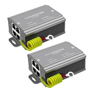 POE Networking Surge Protector 4Port Ethernet Surge Protector 100Mbps/1000Mbps - Picture 1 of 10