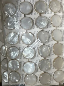 20 ciondoli fotografici fai da te per spilla fare disco di perle made in Ireland 1-1/8" rotondi - Foto 1 di 6