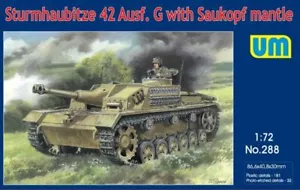Unimodelos UM288 - 1:72 Sturmhaubitze 42 Auf.G w. Saukopf manto - Imagen 1 de 1