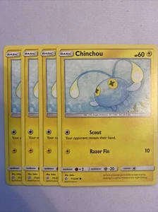 x4 Chinchou - 71/236 - Pokemon Comune SM12 Eclissi Cosmica M/NM Inglese - Foto 1 di 1