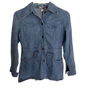 JBJ Vintange 90er Damen Denim Jeans blau Jacke Größe Small! - Bild 1 von 6