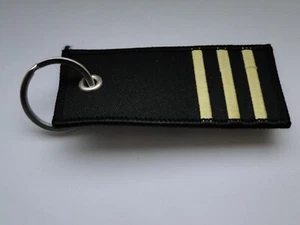 Schlüsselanhänger  Co-Pilot    3 Streifen  ca 4x8,5  cm - Bild 1 von 1