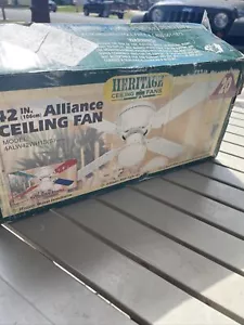 Heritage Alliance 42” Ceiling Fan Light Kit 4 Blades, Reversible Color - Picture 1 of 4