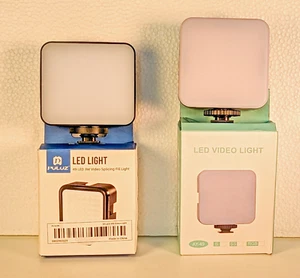 2x Camera LED Video Fill Lights, 49 Beads, 800 Lumen, Cold Shoe Mounts - Picture 1 of 2