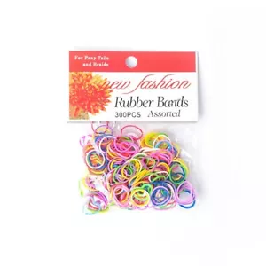 New Fashion Braid & Ponytail Rubber Bands - 300 Pack - Hair Ties - For Styling - Picture 1 of 1