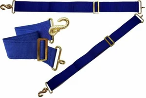 EXTENSIÓN EXTENSOR DE CINTURÓN DELANTAL PARA DELANTALES MASÓNICOS AZUL/DORADO - Imagen 1 de 4