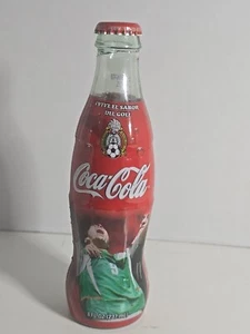 2005 FEDERATION MEXICANA DE FUTBOL ASSOC.8OZ GLASS COCA COLA BOTTLE FULL - Picture 1 of 6