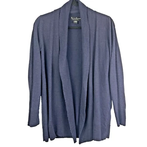 Mercer Madison Merino Wool Shawl Open Cardigan Sweater Womens Small Navy Blue - Picture 1 of 11
