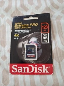 SanDisk Extreme Pro SDHC UHS-I Card 128Gb - Picture 1 of 2