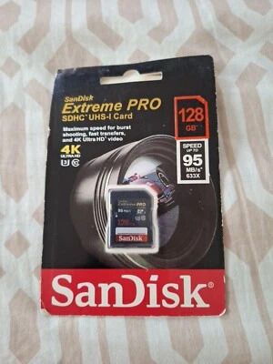 SanDisk Extreme Pro SDHC UHS-I Card 128Gb - Image 1 of 2