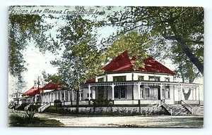 Postcard Iowa Pavilion Lake Manawa Council Bluffs, IA Exterior View - Picture 1 of 3
