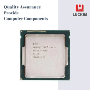 Intel Core i5-4670 CPU - Socket LGA 1150 4 Cores 4 Threads 3.4GHz 6MB L3 Cache 8 - Picture 1 of 7