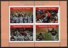 Chad Baseball Stamps 2019 MNH Washington Nationals Winners World Series 4v M/S