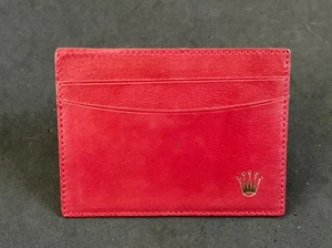 Auténtico tarjetero Rolex de cuero rojo genuino 0101,60,34 #2 - Imagen 1 de 8