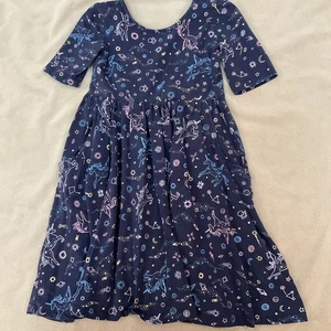 Hanna Andersson Dress Girls 140 Constellation Skater Twirl Pockets - Picture 1 of 4