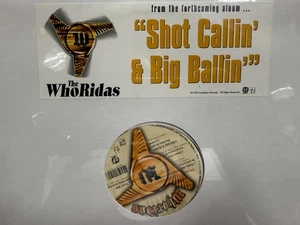 Whoridas Shot Callin’ & Big Ballin’ 12” 1996 Southpaw Records HIP HOP SEALED - Imagen 1 de 2