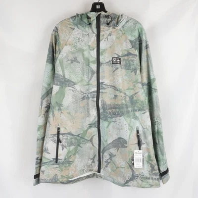 PELAGIC Chubasco Hooded PVC Shell Open Seas Rain Jacket In Green - Men's Size XL - Image 1 of 4