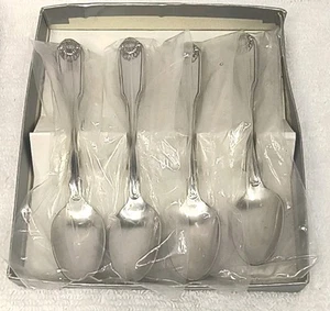 Vintage Oneida Classic Shell Set of 4 Demitasse Or Baby Spoons 4 In - Picture 1 of 15