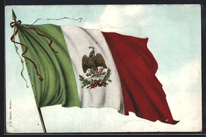 Ansichtskarte Mexico, The National Flag - Zdjęcie 1 z 2