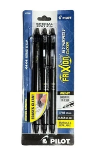 Pilot FriXion Synergy Clicker Erasable Extra Fine Pens 3/Pk-Black - Picture 1 of 2