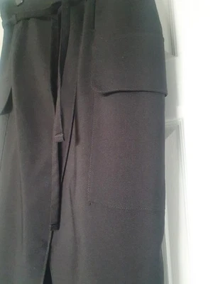 Black Long Skirt Size 10 Split At Front Side Front Pockets ,back Zip Up - Image 1 of 4