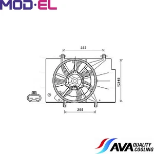 FAN RADIATOR FD7582 FOR FORD 1513767 1525891 1541276 1557572 1843120 1933768 214 - Picture 1 of 8