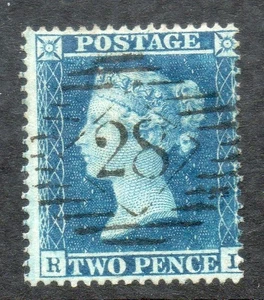 GB QV SG36a 2d placa azul 6 LC16 USADO sello Cat £325 RI - Imagen 1 de 2
