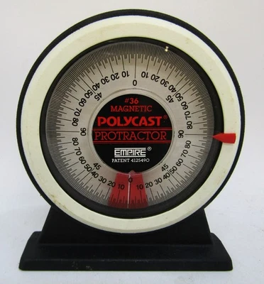 Empire 36 Magnetic Polycast Protractor – 360° Dial, Adjustable Pointer - Image 1 of 4