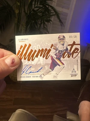 2019 Panini Luminance-Jamison Crowder Illuminate Orange Auto /10 #ILL-JC - Image 1 of 2